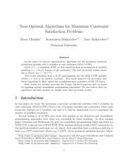 Near-Optimal Algorithms for Maximum Constraint Satisfaction