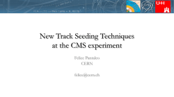 New Track Seeding Techniques for the CMS