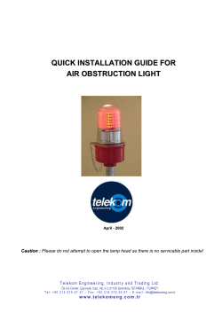 AIR OBSTRUCTION LIGHT INSTALLATION MANUAL