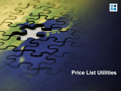 Price List Utilities
