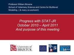 Progress with STAT-JR Oct-10