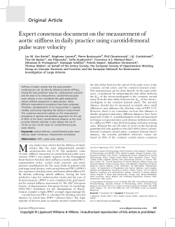 Expert consensus document on the measurement of aortic stiffness