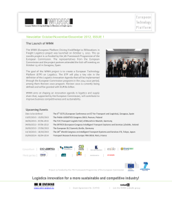 Logistics innovation for a more sustainable and competitive industry!