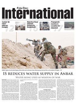 IS REdUcES wAtER SUPPly iN ANbAR