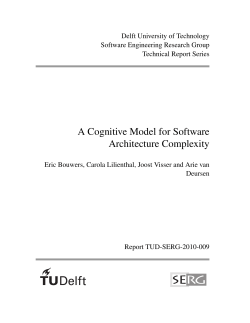 A Cognitive Model for Software Architecture Complexity