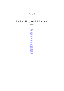 Probability and Measure