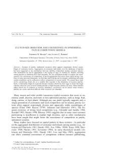 CLUTCH-SIZE BEHAVIOR AND COEXISTENCE IN