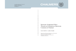 Spectrum Assignment Policy - Chalmers Publication Library