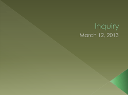 Inquiry - NESD Curriculum Corner