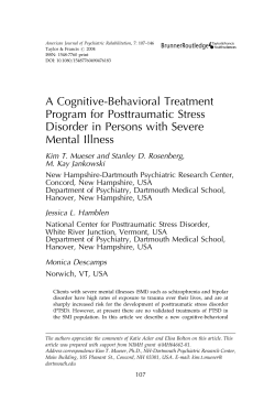A Cognitive-Behavioral Treatment Program for