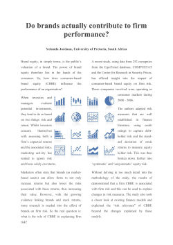 Do brands actually contribute to firm performance?