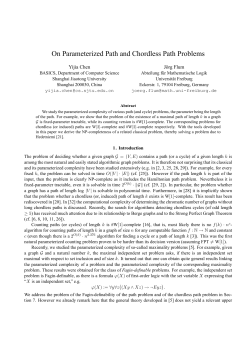 On Parameterized Path and Chordless Path Problems
