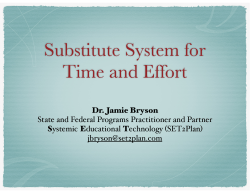 Substitute system of Time and Effort