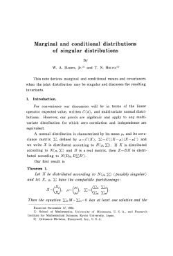 This note derives marginal and conditional means and covariances