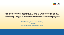 A review of Google Surveys for Wisdom of the Crowd projects