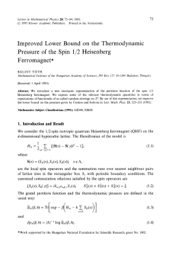 Improved lower bound on the thermodynamic pressure of the spin 1