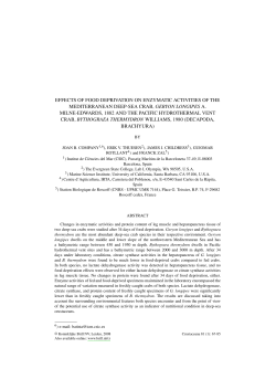 effects of food deprivation on enzymatic activities of the