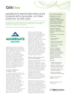 Aggregate Industries Replaces Cognos with