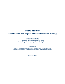 The Practice and Impact of Shared Decision