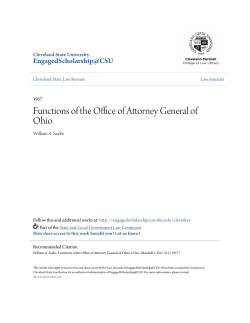 Functions of the Office of Attorney General of Ohio