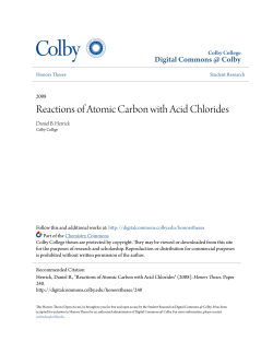 Reactions of Atomic Carbon with Acid Chlorides