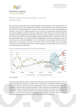 Monthly Property Sector Commentary &ndash; June 2013
