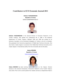 Contributions to ECO Economic Journal-2011