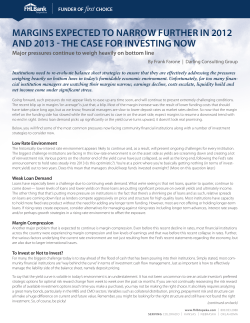 margins expected to narrow further in 2012 and 2013