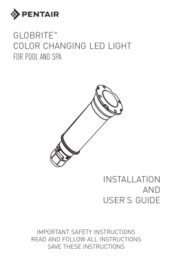 GloBrite Color Light Manual Rev A 9/12/12