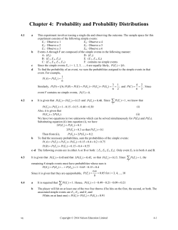 4: Probability and Probability Distributions