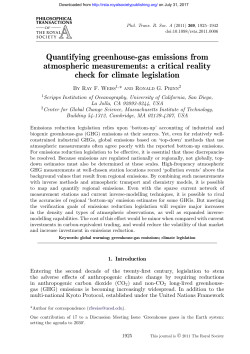 Quantifying greenhouse-gas emissions from atmospheric