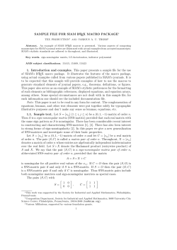 SAMPLE FILE FOR SIAM LATEX MACRO PACKAGE