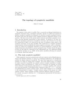 The topology of symplectic manifolds