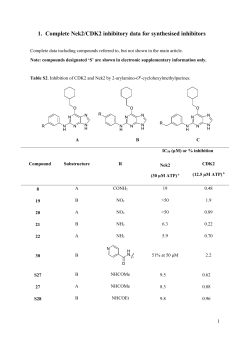 full details in reference 21. b CDK assay conducted at 12.5 &micro;M &ndash; full