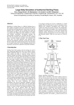 Large eddy simulation of Isothermal Swirling Flow