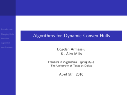 Algorithms for Dynamic Convex Hulls