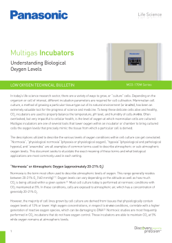 Multigas Incubators - Panasonic Biomedical