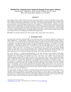 Method for studying laser-induced damage from sparse defects