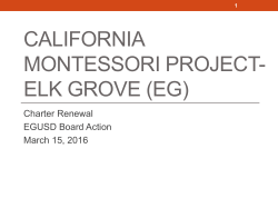 California Montessori Project