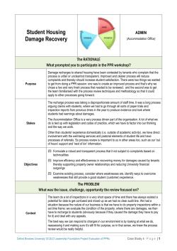 CS4 Housing Damage Recovery