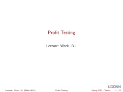 Profit Testing