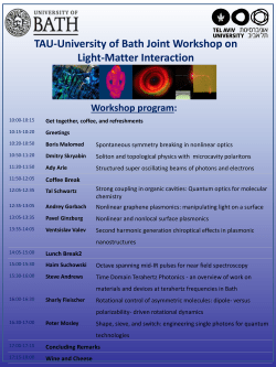 TAU-University of Bath Joint Workshop on Light