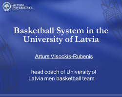 Basketball System in the University of Latvia