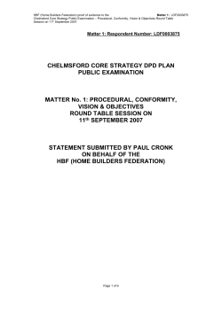 Clive Tokley - House Builders Federation