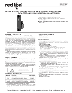 Red Lion GSM/GPRS Cellular Modem Option Card for Data Station