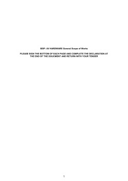 specification for the installation