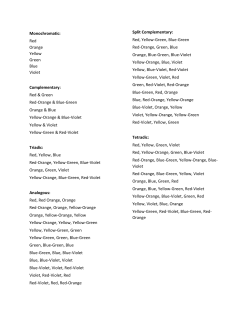 Monochromatic: Red Orange Yellow Green Blue Violet