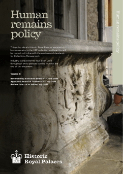 Human remains policy - Historic Royal Palaces