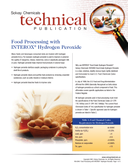 Food Processing with INTEROX&reg; Hydrogen Peroxide