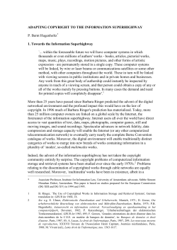 adapting copyright to the information superhighway